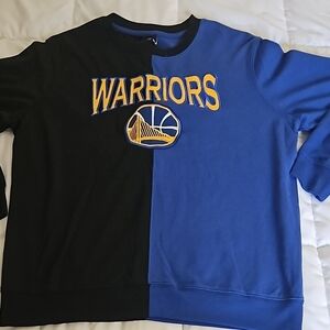 NBA Golden State Warriors Black and Blue Sweatshirt Size L